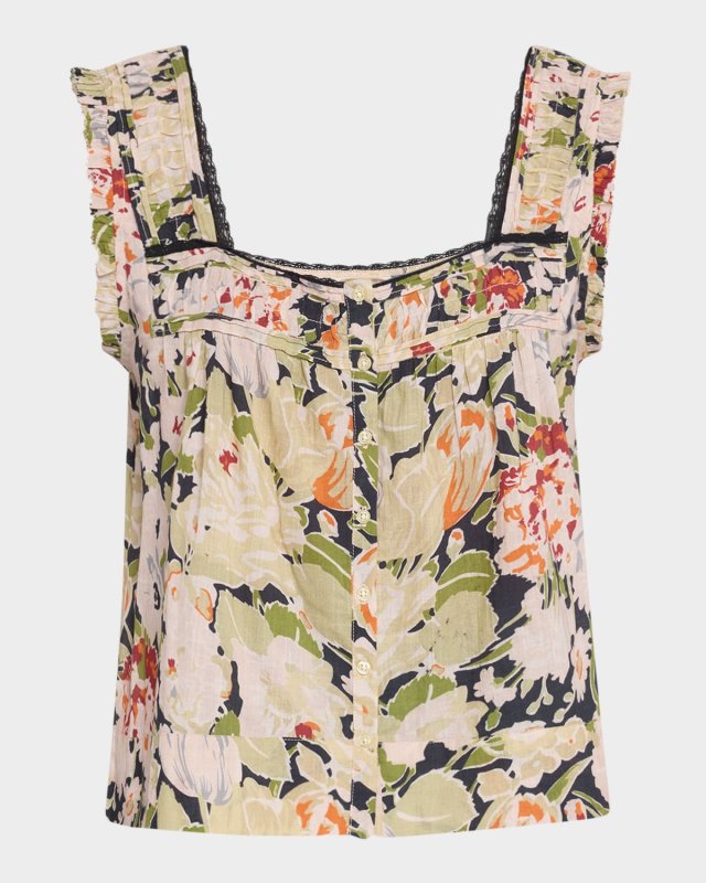 The Victorian Pleated Tank Top